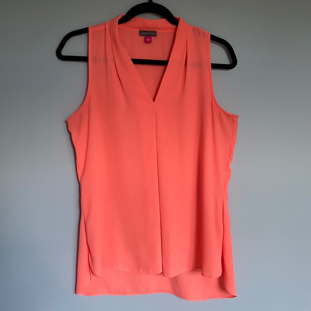 Vince Camuto V-neck Sleeveless Blouse Top Size S